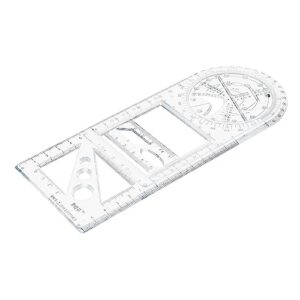 geometric drawing ruler ruler metric ruler circle stencil clear ruler examination use ruler mathematics learning ruler drawing rulers multipurpose plastic ruler white