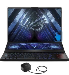 asus rog zephyrus duo 16 gaming & entertainment laptop (amd ryzen 7 6800h 8-core, 64gb ddr5 4800mhz ram, 2x2tb pcie ssd raid 1 (2tb), geforce rtx 3060, 16.0" win 10 pro) with g5 essential dock