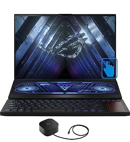 ASUS ROG Zephyrus Duo 16 Gaming & Entertainment Laptop (AMD Ryzen 7 6800H 8-Core, 32GB DDR5 4800MHz RAM, 2x1TB PCIe SSD RAID 0 (2TB), GeForce RTX 3060, 16.0" Win 10 Pro) with G5 Essential Dock