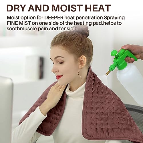 Heating pad for Back, Neck, Shoulder, Abdomen, Knee and Leg Pain Relief, Mothers Day Gifts for Women, Men, Dad, Mom, Auto-Off,Machine Washable,Moist Dry Heat Options,Extra Large 12"x24"