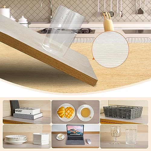 Shelf Liner, Non-Slip Oil-Proof Cabinet Drawer Liner for Kitchen Cabinet, Shelves, Refrigerator, Storage, Desks, 12 Inches x 20 FT, Washable & Non Adhesive