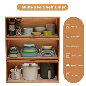 Shelf Liner, Non-Slip Oil-Proof Cabinet Drawer Liner for Kitchen Cabinet, Shelves, Refrigerator, Storage, Desks, 12 Inches x 20 FT, Washable & Non Adhesive