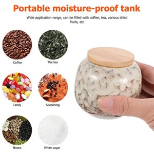 Ceramic Sealed Canister Ceramic Tea Storage Jar With Lids Tea Tins Cans Canister Food Storage Containers For Kitchen Coffee Sugar Condiment Ceramic Tea Leaf can
