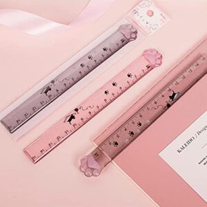 Clear Acrylic Straight Ruler 15cm Plastic Ruler for Creative Scale Ruler for Students Math Drawing Tool for Engineers Ki