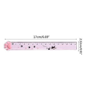 Clear Acrylic Straight Ruler 15cm Plastic Ruler for Creative Scale Ruler for Students Math Drawing Tool for Engineers Ki