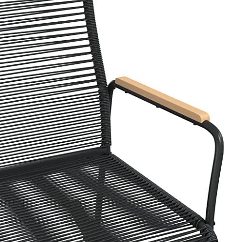 BUKSCYJS Camping Rocking Chairs,Rocking Chairs for Outside,Rocking Chairs for Outside Foldable,Rocking Lawn Chairs Foldable with Shocks,Patio Rocking Chair Black 23.2"x31.3"x40.9" PVC Rattan