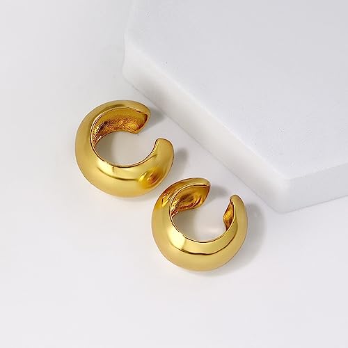 Gold Ear Cuff Earrings Cyberpunk Ear Cuff Earrings Non-Piercing Fake Cuff Earrings Irregular Cartilage Cuff Earrings Jewelry for Women Man Girls Boy Teen