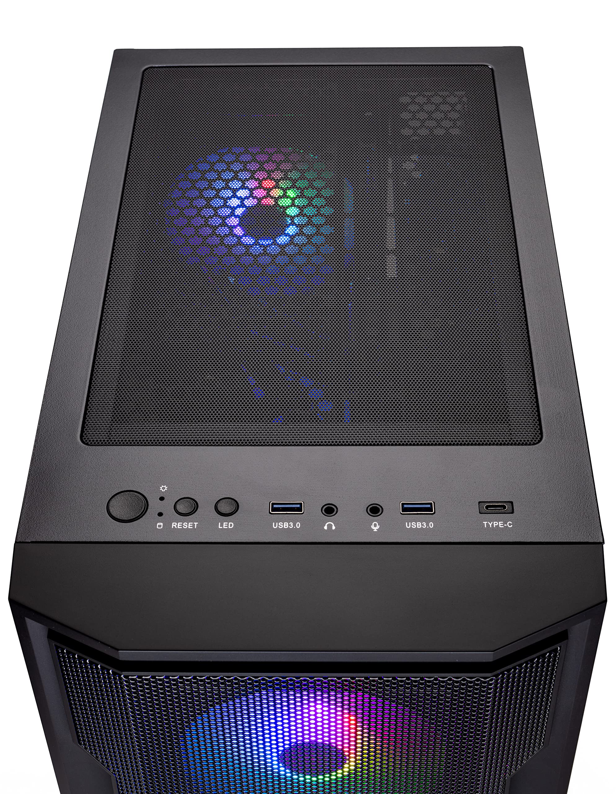 Skytech Shadow Gaming PC Desktop – AMD Ryzen 7 5700X 3.4 GHz, NVIDIA RTX 4060, 1TB NVME SSD, 16GB DDR4 RAM 3200, 600W Gold PSU, 11AC Wi-Fi, Windows 11 Home 64-bit