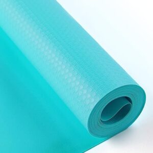 shelf liners, non adhesive eva drawer mat liners roll for bathroom, kitchen, desks, deco shelves 12×59 inch-blue