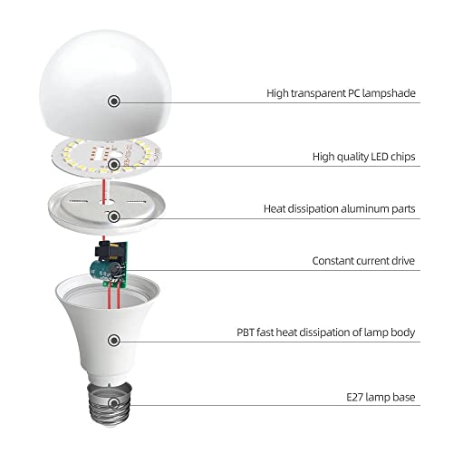 LED Color Changing Light Bulb, 12W RGB Light Bulb with Remote Control, 16 Color Choices and Dimmable Options, Ideal Lighting for Home Decoration, Stage, Bar, Party, Bedroom