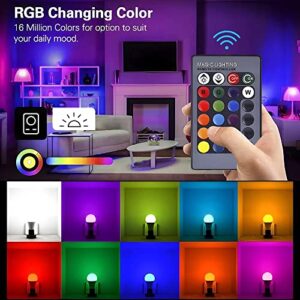 LED Color Changing Light Bulb, 12W RGB Light Bulb with Remote Control, 16 Color Choices and Dimmable Options, Ideal Lighting for Home Decoration, Stage, Bar, Party, Bedroom