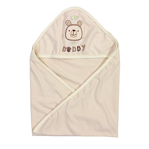 Smluckyg 6 Pack Baby Hooded Towel and Washcloths Set, Premium Ultra Soft Reusable Organic Cotton Baby Bath Towel for Infant and Toddler, Unisex Babies' Gifts (30x30 Inch, Multicolor-D)