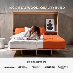Lori Beds, Murphy Bed, Hideaway Bed, Space Saving Furniture, Wall Bed, Horizontal Wallbed, Bed Frame Only, Manual Fold, Size-Queen, White