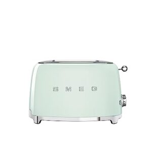 SMEG 2 Slice Toaster and Sandwich Rack Combo, Pastel Green