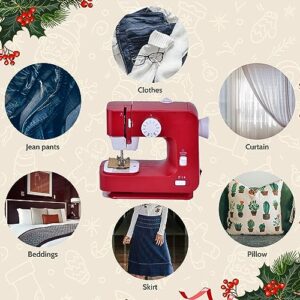 Mini Sewing Machine Compact for Beginner, Dual Speed Portable Machine Speed Control Computerized Sewing Machine Full functions,Easy operation Light, Sewing Kit for Household, Travel, DIY handmade