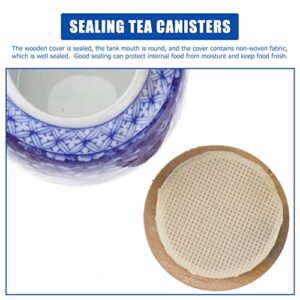 Ceramic Storage Jar Ceramic Tea Storage Jar With Lids Tea Tins Cans Canister Food Storage Containers For Kitchen Coffee Sugar-230ML Porcelain Tea Canister