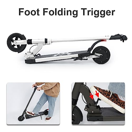 Electric Scooter Adults High Performance Kick Scooter,Portable Folding Commuting Electric Scooter (White)