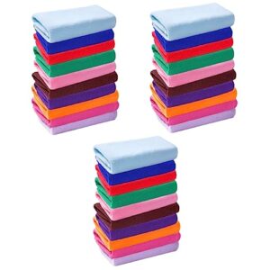 YARNOW Fast Drying Towel 30 pcs/Pack Dry Kitchen Hotel Mixed Fast Color Washcloths for Bathroom/Cloths Assorted Home Hand in Washcloth Towels Cleaning Microfiber Cm Facial Shower Fast Dry Towel