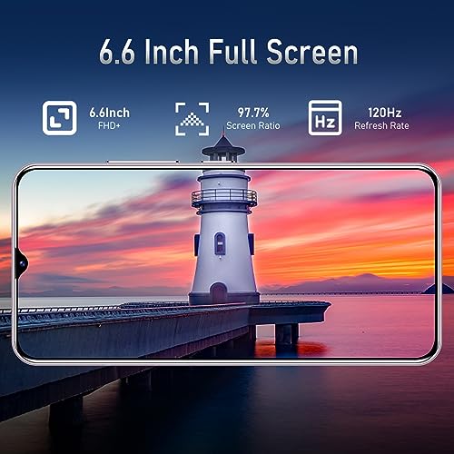 ExAchat C23 Android 13 Phone Unlocked, 7.2" FHD+ Display Octa Core 6GB+256GB 4G/5G Smartphone 108 MP Camera 5800mAh Dual SIM Cell Phones Unlocked/GPS/Fingerprint Unlock/Face ID