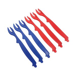 swoomey 6pcs crab eating tool lobster claw lobster pick crab opener tools blue outfit kitchen utensil sets lip gloss set crab needles crab eating gadgets kitchen tools plastic walnut blush