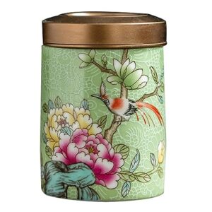 Cabilock Ceramic Tea Leaf Canister Airtight Tea Storage Jar Household Sealed Tea Storage Jar Food Storage Container for Loose Tea Coffee Bean Sugar Salt