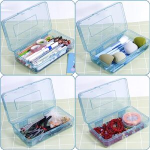 DANRONG Pencil Box, Large Capacity Pencil Case, Plastic Pencil Boxs for Kids Girls Boys Adults, Hard Crayon Box Storage with Snap-Tight Lid for School Office Supplies