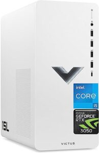 hp 2023 newest victus gaming desktop, intel core i5-12400 processor(6-core), nvidia geforce rtx 3050 graphics, 16gb ram, 1tb ssd, 2tb hdd, 9 usb ports, bluetooth and wi-fi, windows 11 home, white