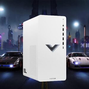 HP 2023 Newest Victus Gaming Desktop, Intel Core i5-12400 Processor(6-core), NVIDIA GeForce RTX 3050 Graphics, 16GB RAM, 1TB SSD, 2TB HDD, 9 USB Ports, Bluetooth and Wi-Fi, Windows 11 Home, White