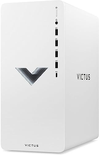 HP 2023 Newest Victus Gaming Desktop, Intel Core i5-12400 Processor(6-core), NVIDIA GeForce RTX 3050 Graphics, 16GB RAM, 1TB SSD, 2TB HDD, 9 USB Ports, Bluetooth and Wi-Fi, Windows 11 Home, White