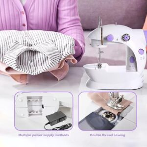 Mini Sewing Machine for Beginners, Easy Portable Sewing Machine for Kids Lightweight, Small Household Electric Handheld Sewing Upgraded Portable Household Kids Beginners Travel Automatic Sewing Machine