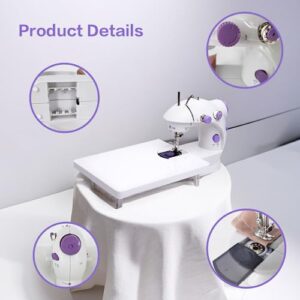 Mini Sewing Machine for Beginners, Easy Portable Sewing Machine for Kids Lightweight, Small Household Electric Handheld Sewing Upgraded Portable Household Kids Beginners Travel Automatic Sewing Machine