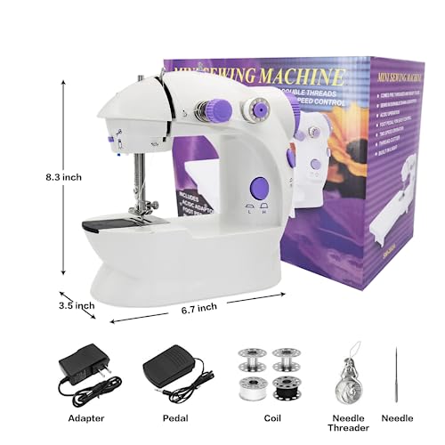 Mini Sewing Machine for Beginners, Easy Portable Sewing Machine for Kids Lightweight, Small Household Electric Handheld Sewing Upgraded Portable Household Kids Beginners Travel Automatic Sewing Machine