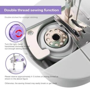 Mini Sewing Machine for Beginners, Easy Portable Sewing Machine for Kids Lightweight, Small Household Electric Handheld Sewing Upgraded Portable Household Kids Beginners Travel Automatic Sewing Machine