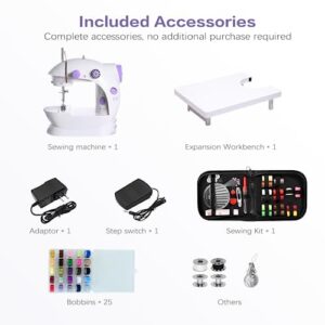 Mini Sewing Machine for Beginners, Easy Portable Sewing Machine for Kids Lightweight, Small Household Electric Handheld Sewing Upgraded Portable Household Kids Beginners Travel Automatic Sewing Machine