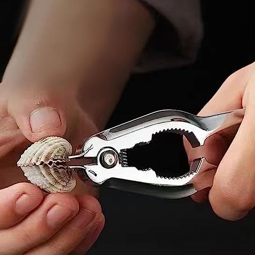 Gazechimp Shellfish Clam Opener Pliers Tool Gadgets Nut Cracker Comfortable Grip Accessories Sturdy Zinc Alloy Crab Cracker for Restaurants and Home