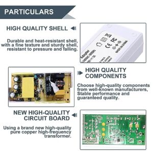 Power Cord Replacement for Cricut Maker, 18V 3A Power Adapter Compatible with Cricut Explore Air 2 Cutting Machine, Power Cord for Cricut Cutting Machine, Charger Power Supply Wall Plug Cord (White)