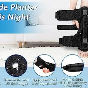 ZAGH 1Pcs Plantar Fasciitis Night Splint with Soft Memory Foam Pad Achilles Tendonitis Relief Foot Drop Heel Arch Pain Support Unisex