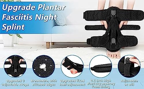 ZAGH 1Pcs Plantar Fasciitis Night Splint with Soft Memory Foam Pad Achilles Tendonitis Relief Foot Drop Heel Arch Pain Support Unisex