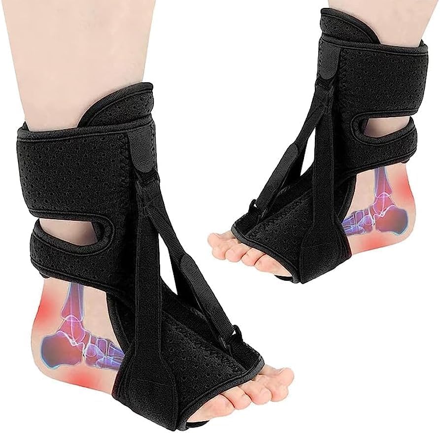 ZAGH 1Pcs Plantar Fasciitis Night Splint with Soft Memory Foam Pad Achilles Tendonitis Relief Foot Drop Heel Arch Pain Support Unisex