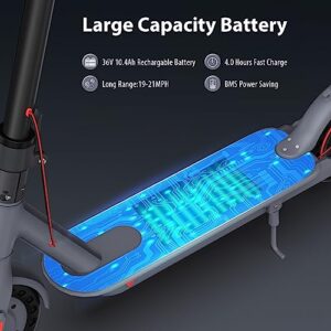 Electric Scooter for Adult,350W Commuter Electric Kick Scooter Up to 19MPH & 18-21Miles Range Folding App Control Commuting Intelligent Sport Scooter for Adult and Teen（2023 Performance Upgrade）