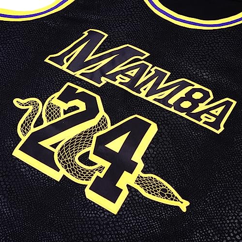 Toock Youth Basketball Practice Jersey for Boys : #24 Kids Sports Jerseys for Boys,Sports Fan Jerseys. (XS-XL) Black