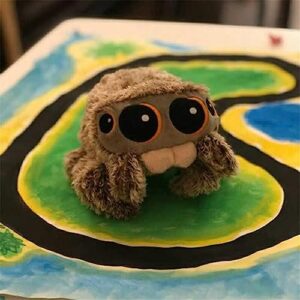 MUSFT The Jumping Cute Spider Plush Stuffed Animal Character Anime Movie Video Game Toy Best Gift for Kids Brithday 8"