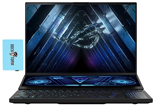 ASUS ROG Zephyrus Duo 16 GX650 GX 16.0" 240Hz WQXGA Gaming Laptop (AMD Ryzen 9 7945HX 16-Core, 32GB DDR5, 1TB SSD, GeForce RTX 4080 12GB, Per Key RGB KYB, Win11P) w/Dockztorm Dock