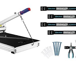 WORKPRO 13" Laminate Floor Cutter with DURATECH 4 Pack 12" Magnetic Tool Holder Strip