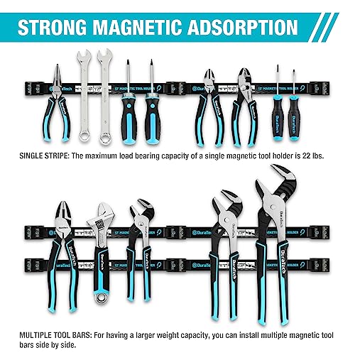 WORKPRO 13" Laminate Floor Cutter with DURATECH 4 Pack 12" Magnetic Tool Holder Strip