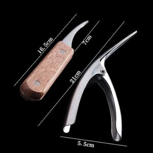 Leadigol Shrimp Deveiner Tool and Shrimp Peeler Set,Seafood Lobster Shell Opener Manual Stainless Steel Cooking Shrimp Thread Knife