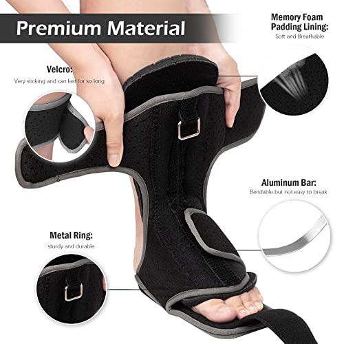 Lamaral Plantar Fasciitis Night Splint: Foot Brace with Massage Ball | Effective for Foot Pain Relief by Plantar Fasciitis Achilles Tendonitis Foot drop Flat Arch Heel Spur | Comfortable & Easy Use for Women Men