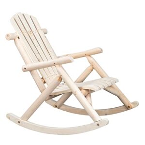 outdoor & indoor rocking chair, all-weather porch rocker with 400 lbs weight capacity, front porch rocking chairs, for backyard, lawn, fire pit, patio and garden
