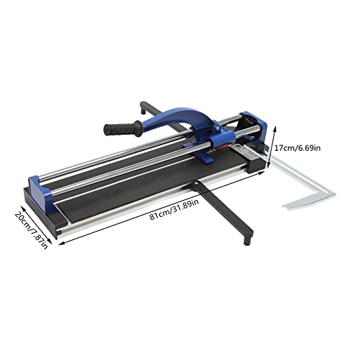 Tile Cutter 31 Inch Manual Tile Cutter with Tungsten Alloy Wheels, Ceramic Floor Tile Tile Cutting Tool, Infrared Positioning Guided Accuracy, Adjustable Measuring Ruler