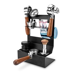 lifxize coffee tamper holder station for coffee bar accessories and organizer, fits 51/54/58mm coffee portafilter holder all-in-one espresso accessories storage